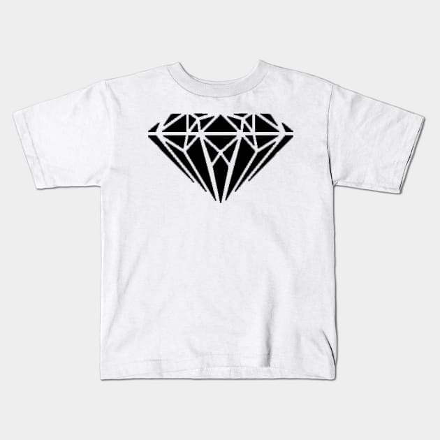 Diamond black Kids T-Shirt by Jackys Design Room
